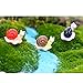 MagiDeal 10Pcs Miniature Dollhouse Bonsai DIY Craft Fairy Garden Glass Vase Snail Decor