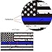 5 Pack New Reflective Tattered Thin Blue Line US Flag Decal Stickers for Cars & Trucks, 5 x 2.7 inch American USA Flag Decal Sticker Honoring Police Law Enforcement Vinyl Window Bumper Tape