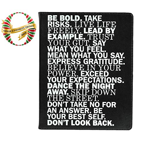 Eccolo World Traveler Lofty Thinking Desk Size Journal, 8 X 10-Inch, Black Be Bold (D504N)