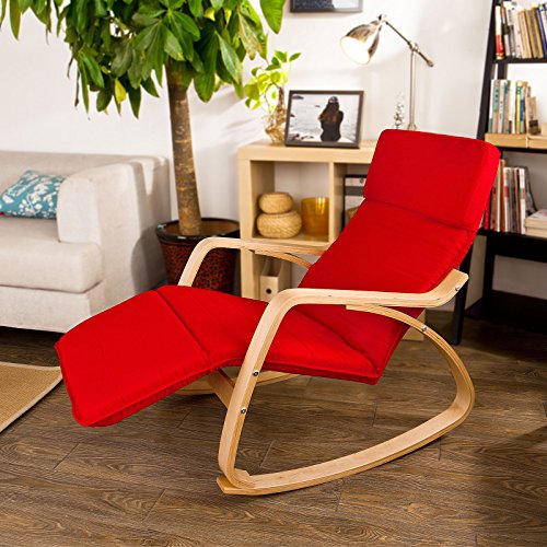 Haotian Comfortable Relax Rocking Chair with Foot Rest Design, Lounge