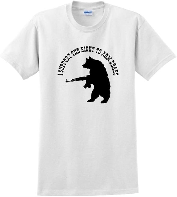 I Support the Right to Arm Bears TShirt Small White Clothing