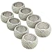 Handmade Indian Silver Beaded Napkin Rings - Set of 8 Rings