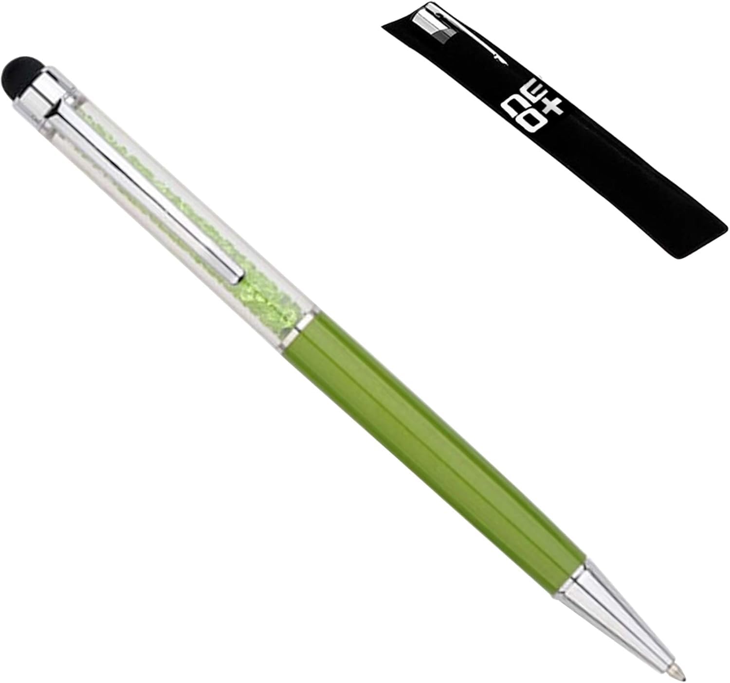 Quality 2-in-1 Capacitive Touchscreen Stylus and Ballpoint Pen with Crystals (LIME/GREEN) โ image 1