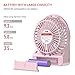 Yoobao F01 3300mAh Rechargeable Battery Powered Fan Mini Portable USB Fan Table Desktop Personal Fan for Home and Office Cooling, Traveling Camping Handheld Fan with Flashlight (3 Speeds) - White
