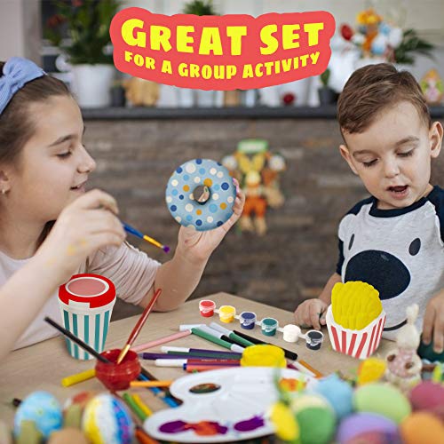 LovesTown Squishy Making Kit,6 Pcs DIY Squishies Slow Rising Jumbo Food DIY Dessert Toy Paint Your Own Squishies for Birthday Gifts