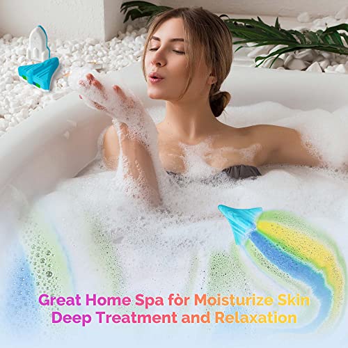 ORIGLAM Badebomben für Kinder, Kleinkinder, Space Shuttle & Rakete Badekugeln für Jungen, Regenbogen-Badebombe mit Spezialeffekt, Geburtstag/Thanksgiving/Weihnachtsgeschenke für Kinder, 85 g × 4 ct thumbnail 3