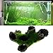 Aquarium Rock Cave Decoration with Green Grass for Fish Shrimp Hiding Aquarium Ornament