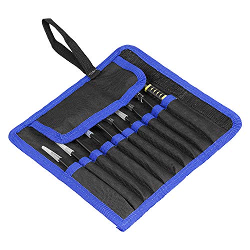 Gocheer Precision Tweezers Set, ElleSye 10 PCS ESD Tweezer Set, Anti-Static Stainless Steel Tweezers Set with crowbar repair tool kit for electronics, jewelry making, industrial and precision work, - Thumbnail 2