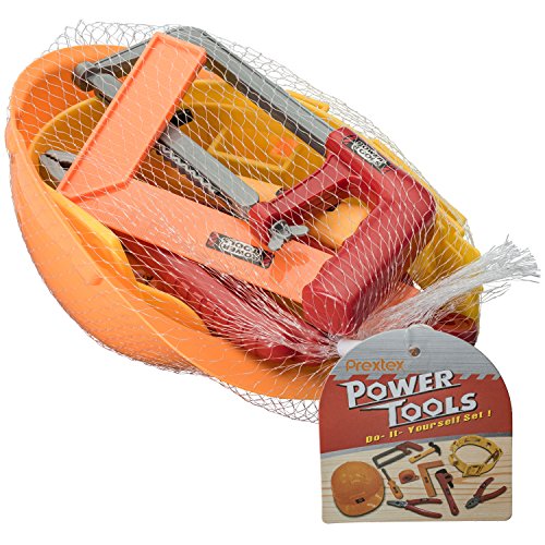 Prextex Little Handyman Kids Toy Tool Belt Set with Accessories and Adjustable Hard Hat Toys & Games, Dress Up & Pretend Play, Pretend Play, Construction Tools