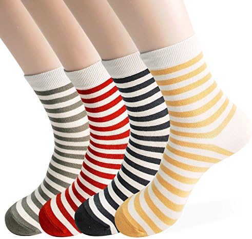 Womens Casual Socks - Striped and Dot Patterned Good for Gift Idea Value Sets