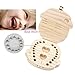 Baby Tooth Box First Curl Box First Haircut Keepsake Tooth Fairy Wooden Box Personalized Tooth Holder (Girl)