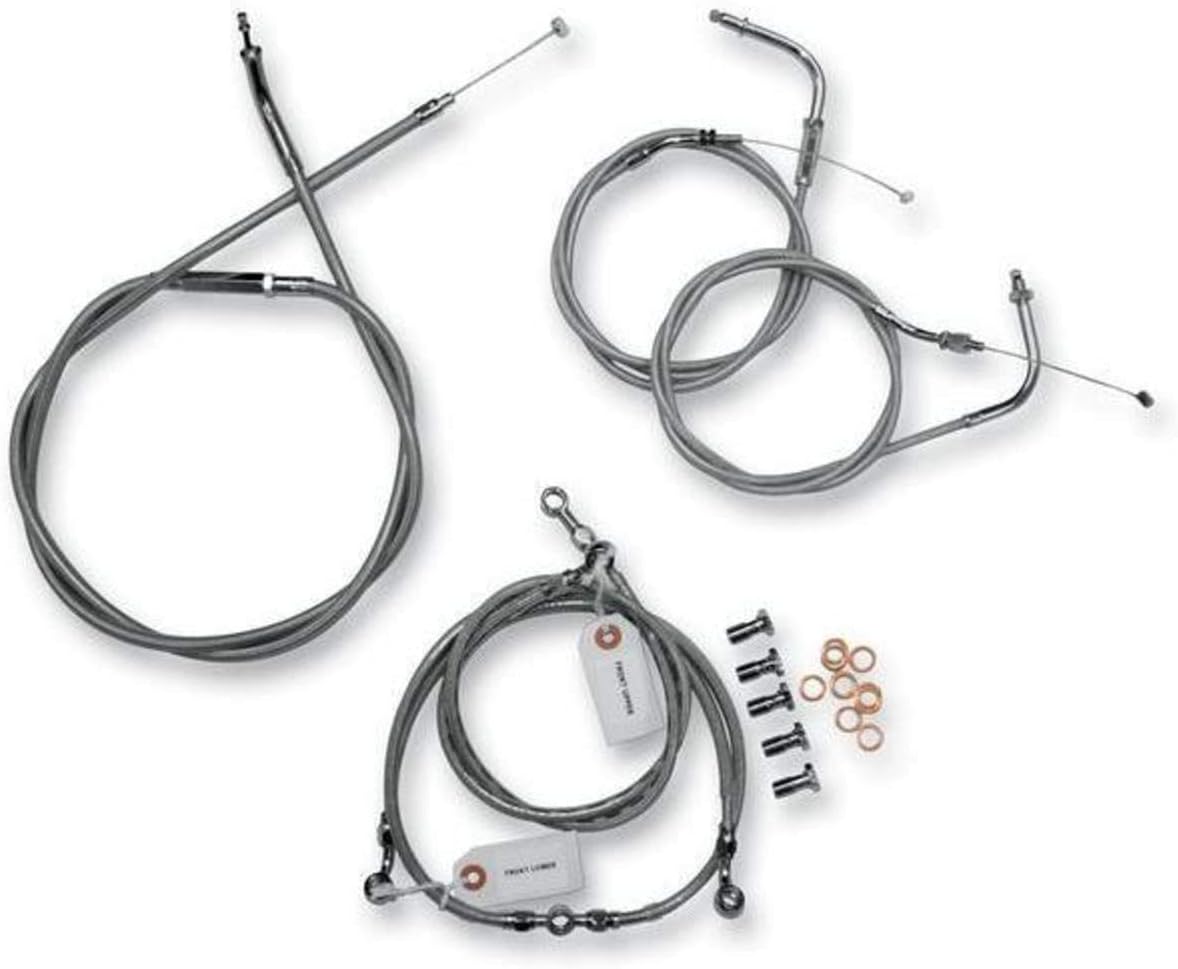 Baron Custom AccessoriesBaron Custom Accessories Stainless Handlebar Cable and Line Kit for15&Prime,-17&Prime, Bars BA-8074KT-16