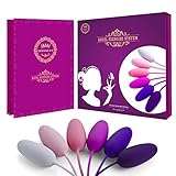 Tivinity Kegel Balls Ben Wa Training Kit – Bladder Control & Pelvic Floor Exercises -6 Piece Set Premium Silcone Vaginal Kegel Exercise Weights for Women Beginners & Advanced