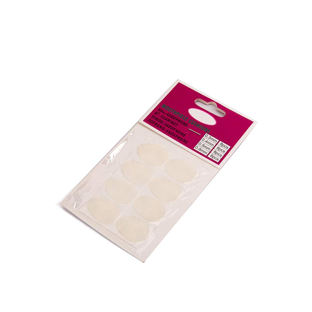 Alnicov 8Pcs Silicone Alto/Tenor Saxophone Sax Mouthpiece Patche Pads Cushions 0.5mm for Woodwind Instrument Guitar