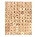 Number and Symbol Brand New Complete Set Wooden Scrabble Tiles 110 Letter Alphabet Piece Pendants Name Tage for Scrapbooking Name Tag