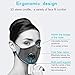 Eamplest Dust Mask, Mask Protective Mask Respirator Mask with 2 Replacement Filters, Reusable Washable Fine Dust Mask for Outdoor Dust, PM2.5, Pollution, Pollen etc,Black