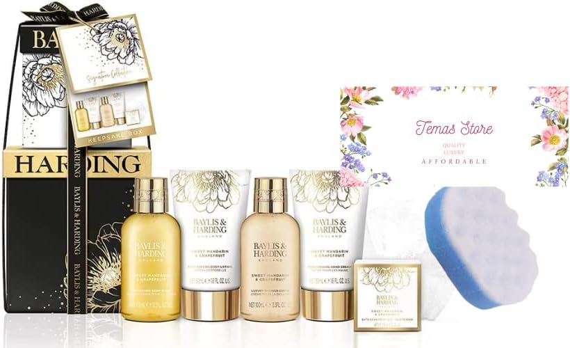 Temas Sweet Mandarin Grapefruit Body Wash Lotion Hand Cream Gift Set 7 Piece