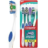 Colgate 360 Degree Adult Full Head Toothbrush, Soft, 4 Count