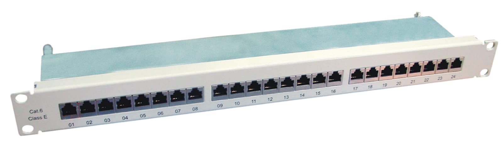 Value | Cat.6/Class E 19" Patch Panel | 24 Ports | STP | Grey