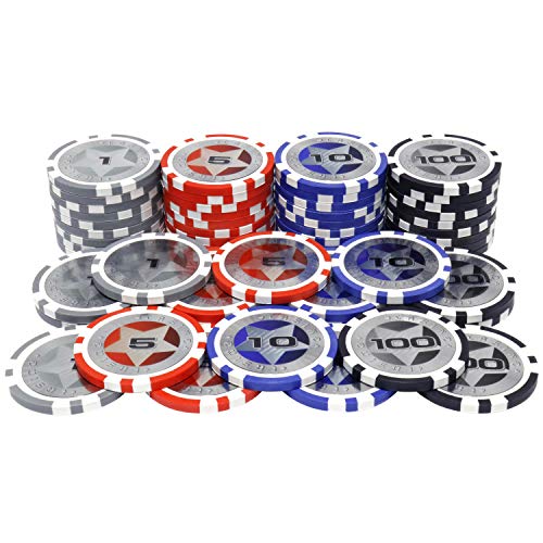 KAILE Texas Hold 'em Casino Clay Poker Chips Set with Aluminum Case, 13.5 Gram 200pcs Playing Cards Game Blackjack Gambling Chips (200 Piece Set)