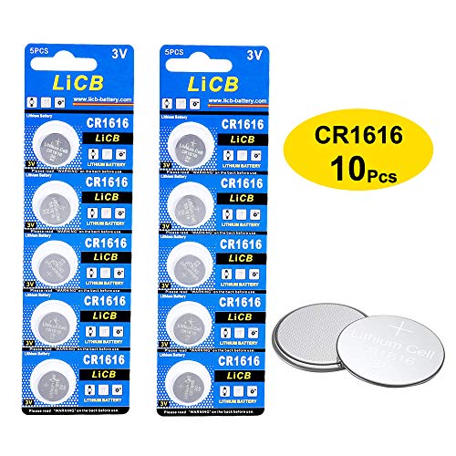 LiCB 10 Pack CR1616 3V Lithium Battery CR 1616