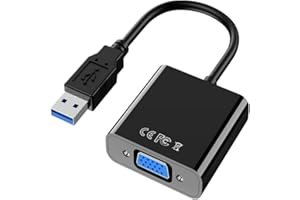 USB to VGA Adapter, Aolirot USB 3.0 to VGA Male to Female Adapter Multi-Display Video Converter Support 1080P Compatible with