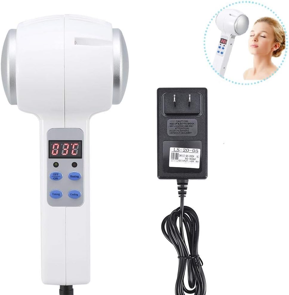 Facial Lift Tool, Hot and Cold Fire Double Heads Vibration Massage Instrument, Skin Tightening Facial Lifting Wrinkle Removal and Shriking Pores Beauty Device