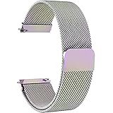 7 Colors for Quick Release Watch Strap, Fullmosa Milanese Magnetic Closure Stainless Steel Watch Band Replacement Strap for 20mm Colorful