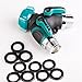 ZETOLL Garden Hose Splitter, Metal Body 2-Way Hose Splitter with 10 Rubber Hose Washers