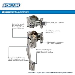 SCHLAGE Camelot Single Cylinder Handleset and Left