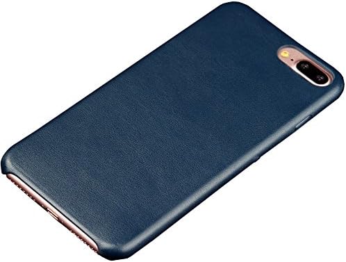 Leather iphone 7 Case,Guyshero Apple Cell Phone Case for iPhone 7 Ultra Slim Fit Skin Back Cover Scratch Resistant Premium Leather Back Blue