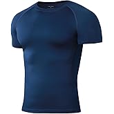 Niksa Men's Compression Shirts, Compression Shirts for Men Short Sleeve Athletic, Quick Dry Workout T Shirts Base Undershirt