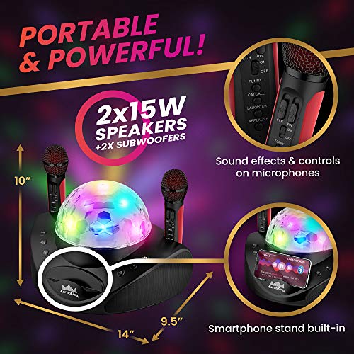 KaraoKing Karaoke Machine with 2 Wireless Karaoke Microphone Best
