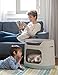 Keter by Curver Bunk Bed/Pet Carrier/Travel Crate with Cushions, 3-in-1 for Cats and Small Dogs, Small to Medium, Sandy/Misty Blue