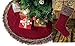 SANNO 18 inch Large Bulk Red Christmas Stocking with Luxury Fur, Cable Knit Christmas Stockings with Plush Faux Fur for Family Holiday Decorations, Knitted Rustic Xmas Stockings Cream or Burgundy