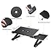Portable Laptop Desk-Adjustable Laptop Stand Ergonomic Bed Tray Two Cooling Fans and Mouse Pad Suitable for 7