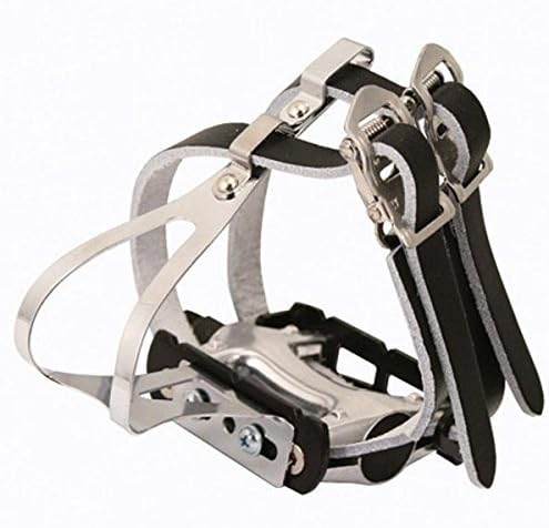 Eleven81 Dbl Stl Toeclip W/Strp Blk M/L, Med/Lge Black Leather Strap by Eleven81