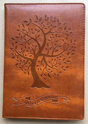 Tree Journal, Writing Journal, Personal Diary, A5 Lined Journal, Writers Notebook, Personal Journal, Faux Leather Journal, Perfect Gift for Writers and Travelers, Fountain Pen Safe
