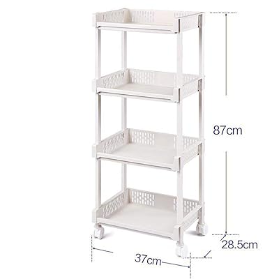 Kitchen Cart Plastic Multi-Layer Storage Rack with Wheels