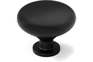 Cabinet Knobs Black Dresser Knobs 6 Pack Matte Black Aluminum Closet Door knob,for Vanity and Drawer,Kitchen Door Handles