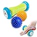 Pasnity Foot Massage Roller Spiky Ball Foot Pain Relief Massager Relieve Plantar Fasciitis and Heel Foot Arch Pain and Relax Shoulder Foot Back Leg Hand, Included 1 Roller & 2 Spiky Balls (Light Blue) primary