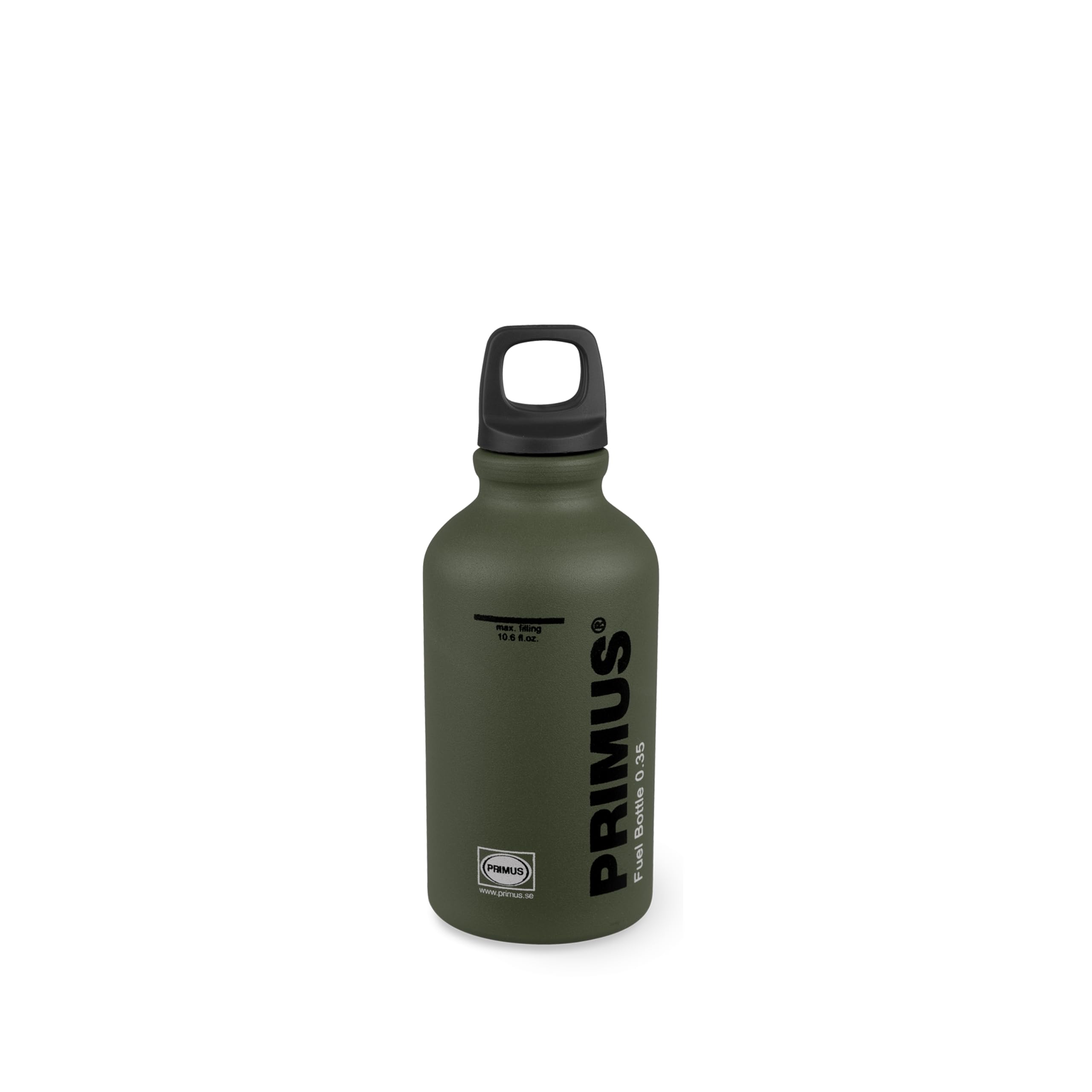 Primus Fuel Bottle 0.35 L - Green - Aluminum - Standard Threads - Liquid Fuel Bottle for Liquid Fuel Camping Stove
