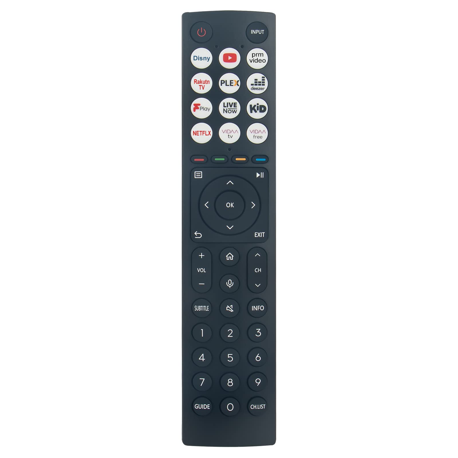 AULCMEET NEW ERF3B86H Replace Remote Control Work for Hisense ERF3B86 ERF3B86H HT312758 T312758 65U8HQTUK 65U7HQTUK 55U7HQTUK 65A9H 55A85HTUK QLED 4k TV