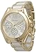 Women's Geneva Roman Numeral Gold Plated Metal/Nylon Link Watch - White