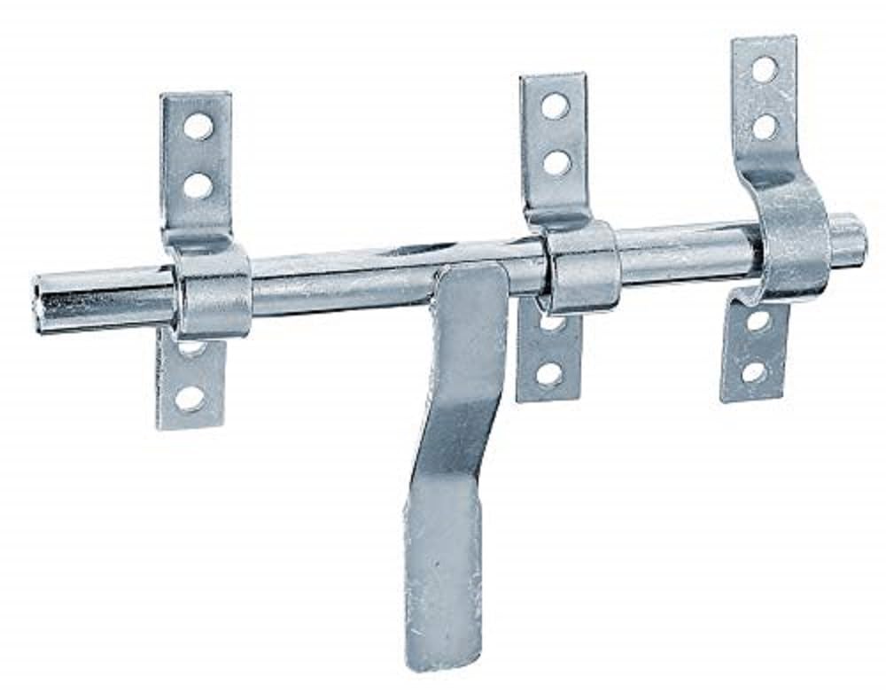 GAH-Alberts Vervelle 204501 Bolt Lock/Flat Handle and Fixed Tab/Bolt Length 190 mm/Bolt Diameter 14 mm/Blue-Galvanised