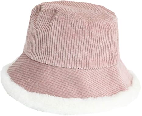 Amazon バケットハット ハット レディース 秋 冬 帽子 かわいい ふわふわ おしゃれ 小顔効果 保温 ピンク ハット 通販