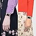 SHANGPULE Bands Compatible for Fitbit Charge 4 / Fitbit Charge 3 / Fitbit Charge 3 SE, Slim Premium Leather Band Flower Design Replacement Strap (Colorful Flower 2 with Rose Gold connectors)