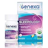 Genexa Sleepology Homeopathic Sleep Aid: Natural, Certified Organic, Physician Formulated, Non-Habit Forming, Non-GMO Verified. Promotes Restful Sleep (60 Chewable Tablets)