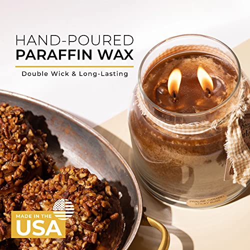 A Cheerful Giver Praline Caramel Sticky Buns 34oz Papa Scented Candle Jar Keepers of the