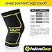 ActiveGear Knee Compression Sleeve Support For Sports Injury Prevention, Joint Pain Relief And Arthritis - Improve Athletic Performance And Recovery - By (Yellow, Large)